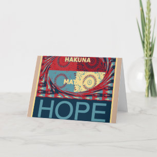 Hope Hakunamatata Loely Inspirational Edgy vektor Kort