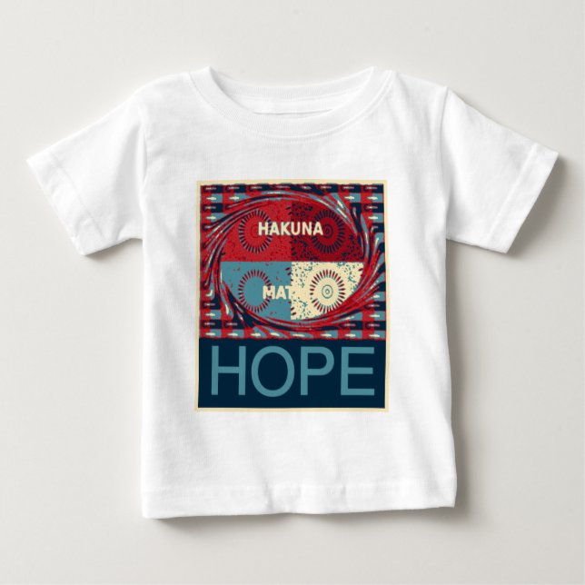 Hope Hakunamatata Loely Inspirational Edgy vektor Tee Shirt (Framsida)