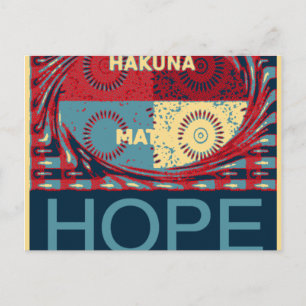 Hope Hakunamatata Loely Inspirational Edgy vektor Vykort