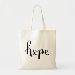 Hope Hand Lettered Tote Bag Tygkasse