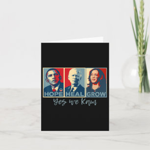 Hope Heal Grow Obama Joe Biden Kamala Harris 2024 Kort