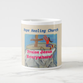 Hope Healing Church Lovsjé Jesus Kaffe Mugg Kop Jumbo Mugg