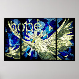 Hope Heliga Spirit Dove Christian Art Poster