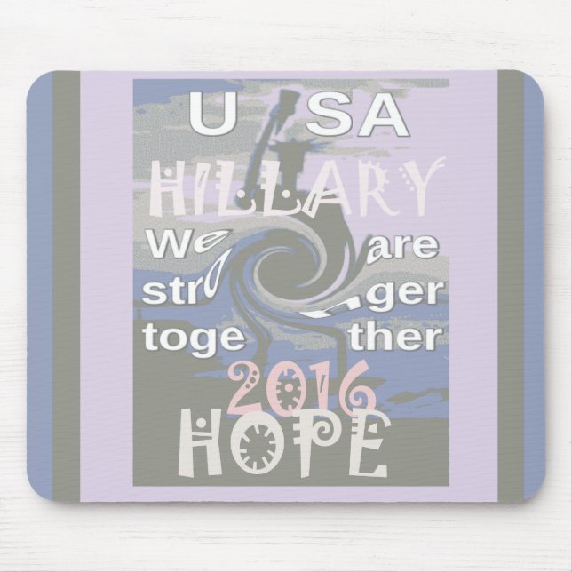 Hope Hillary USA, vi är starkare tillsammans Musmatta (Framsidan)