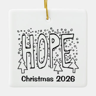 Hope Holiday Personlig Julgransprydnad Keramik