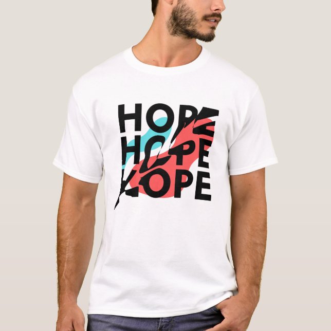 Hope Hope HopeV2 – Minimal Positiv Stämning T Shirt (Framsida)