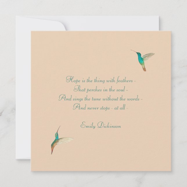 Hope Hummingbird Kort (Framsida)