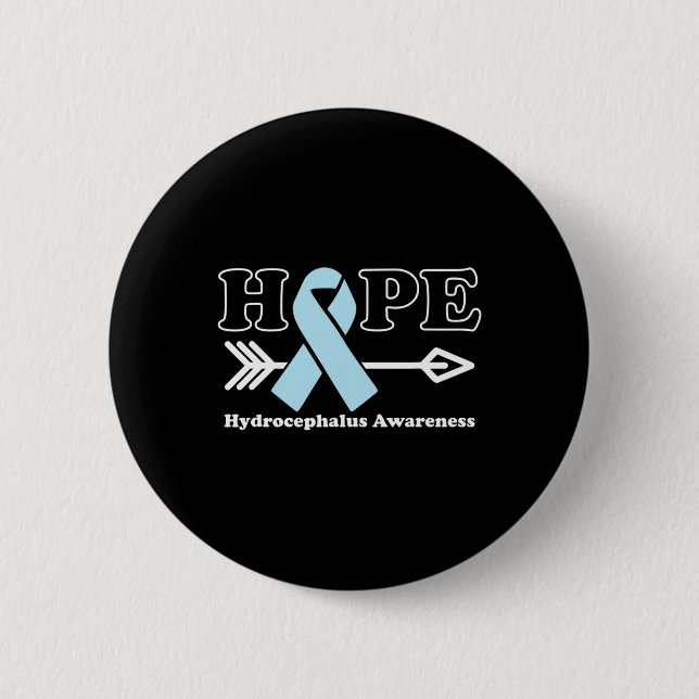 Hope - Hydrocephalus Awareness Light Ribbon Knapp (Framsida)