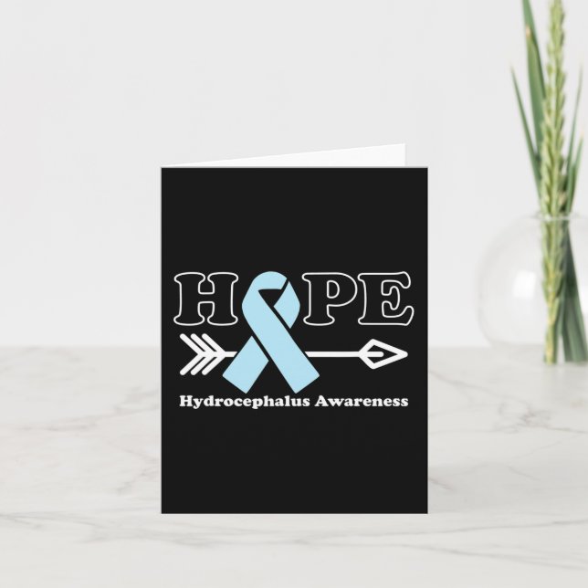 Hope - Hydrocephalus Awareness Light Ribbon Kort (Framsida)
