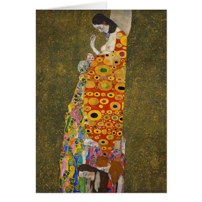 Hope II Gustav Klimt Hälsningskort (Framsidan)