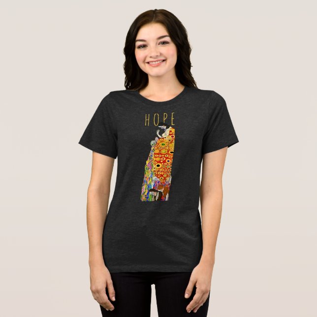 Hope II: Klimt's Art on Soft Tri-Blend Tee (Framsida Full)