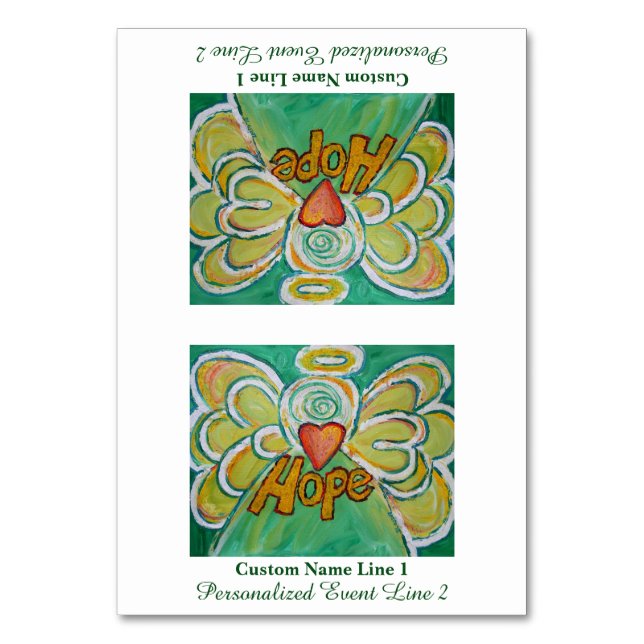 Hope Inspirational Ord Angel Bord Tält Card Bordsnummer (Framsidan)