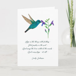 "Hope is" Hummingbird Kort