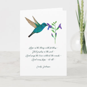 "Hope is" Hummingbird Kort