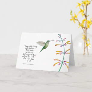 "Hope is" Hummingbird Kort