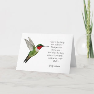 "Hope is" Hummingbird Kort