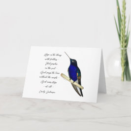 "Hope is" Hummingbird Kort