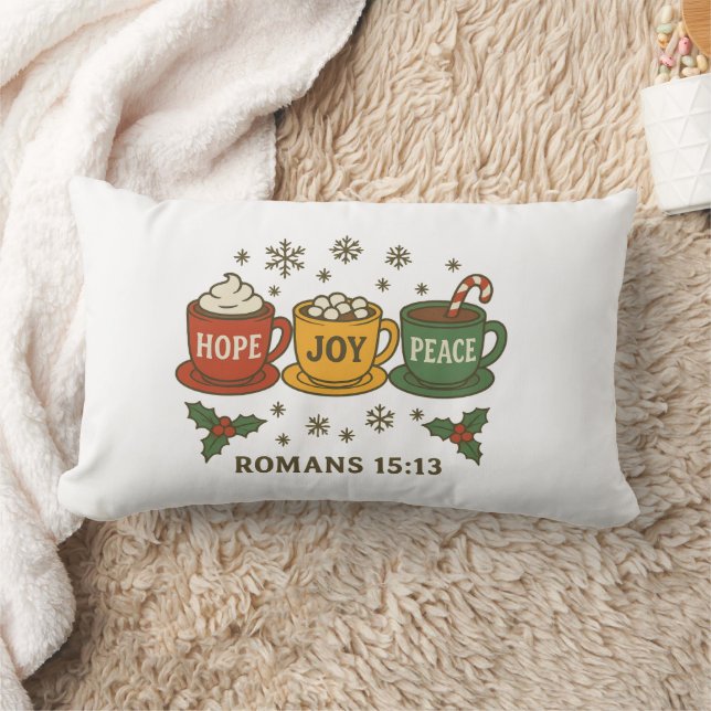 Hope, Joy and Peace Holiday Lumbarkudde (Filt)