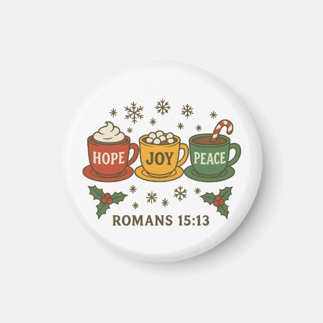 Hope joy Peace and Cocoa Magnet (Framsidan)