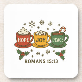 Hope joy Peace and Cocoa Underlägg