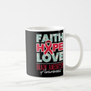 Hope Kärlek Brain Aneurysm Awareness Support Graph Kaffemugg