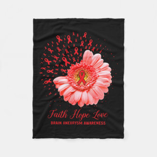 Hope Kärlek Brain Aneurysm Awareness Survivor Figh Fleecefilt