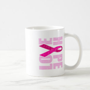 HOPE KÄRLEK Breast Cancer Awareness World Cancer D Kaffemugg