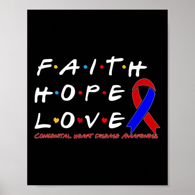 Hope Kärlek Congenital Heart Disease Awareness Poster (Framsidan)