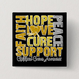 Hope Kärlek Cure Children Cancer Awareness Knapp