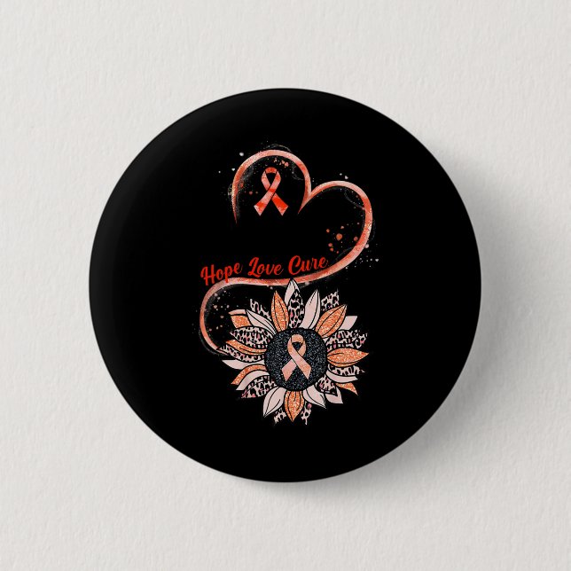 Hope Kärlek Cure Fighter Solros RSD Crps Awarenes Knapp (Framsida)