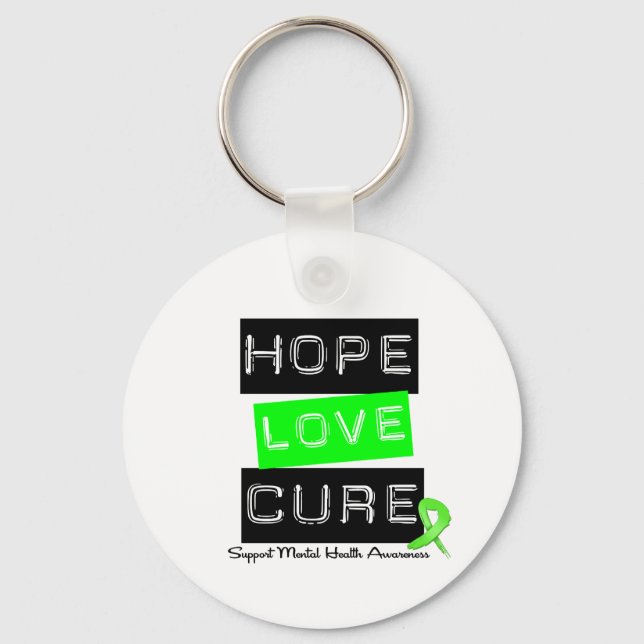 Hope Kärlek Cure - Mental Health Awareness Nyckelring (Framsida)