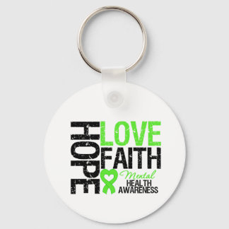 Hope Kärlek Faith Mental Health Awareness Nyckelring