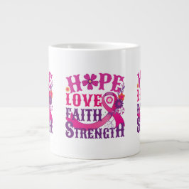 Hope-Kärlek-Faith-Strength Jumbo Mugg