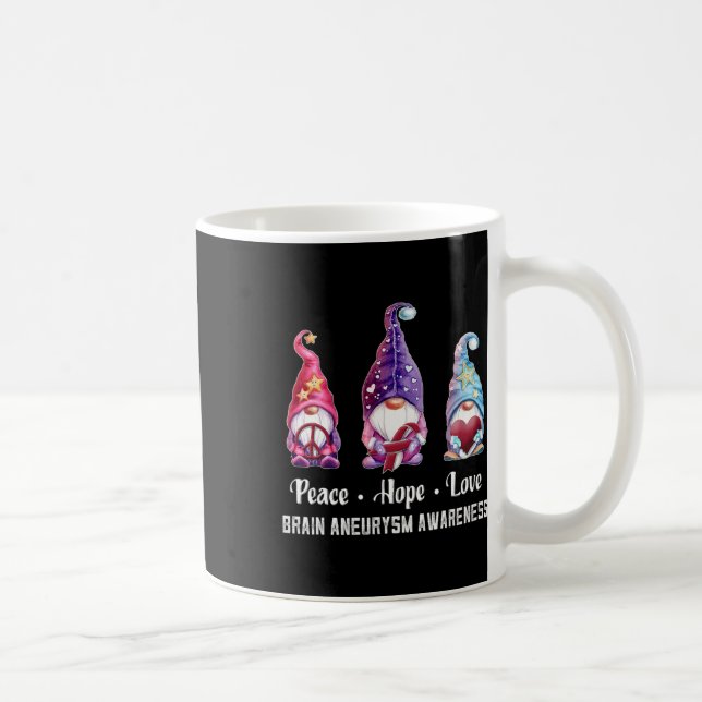 Hope Kärlek Gnomes Brain Aneurysm Awareness Kaffemugg (Höger)