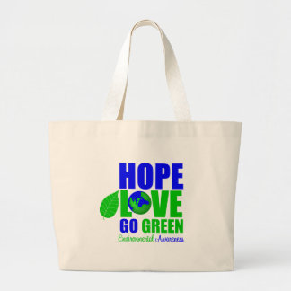 Hope Kärlek Go Green Earth Awareness Jumbo Tygkasse