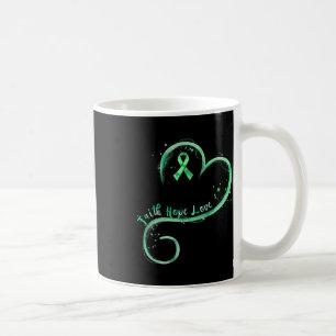 Hope Kärlek Grönt Ribbon Mental Health Awareness Kaffemugg