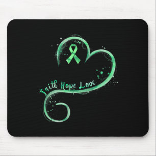 Hope Kärlek Grönt Ribbon Mental Health Awareness Musmatta