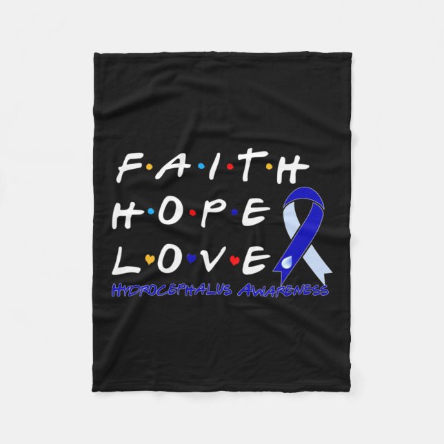 Hope Kärlek Hydrocephalus Awareness Fleecefilt (Framsidan)
