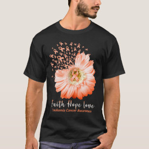 Hope Kärlek Leukemia Awareness Orange Ribbon Daisy T Shirt