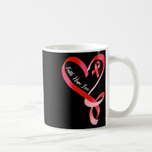 Hope Kärlek Red Ribbon Heart Disease Awareness 1 Kaffemugg