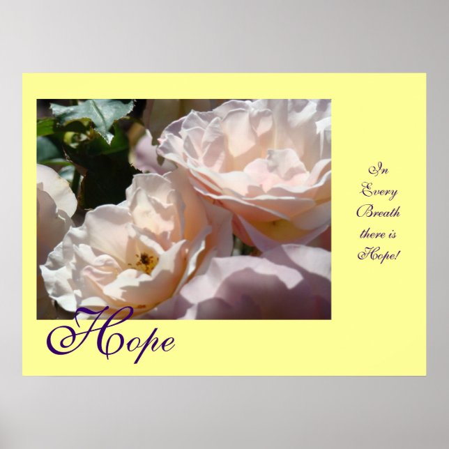 HOPE-konst Skriv Healing Touch Hälsa Health Poster (Framsidan)