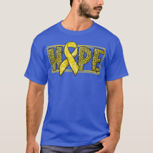 Hope Leopard Guld Ribbon Warrior Childnature Cance T Shirt