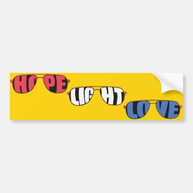 Hope Light Kärlek Biden Bildekal (Framsidan)