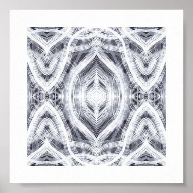 Hope Light White Abstrakt Akvarellkonst Poster (Framsidan)