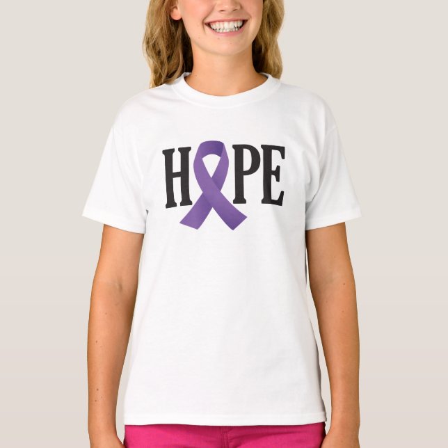 Hope Lila Ribbon T-shirt (Framsida)