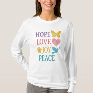 Hope Love Joy Peace Longsleeve T-Shirt – Gift.