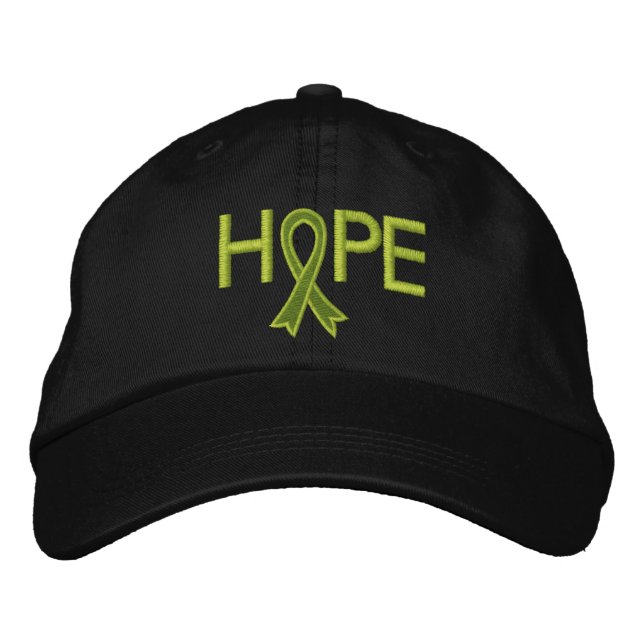 HOPE - Lymphoma Ribbon Broderad Keps (Framsida)