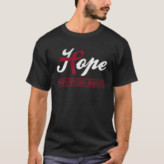 Hope Många Myeloma Awareness Burgundy Ribbon Su T Shirt