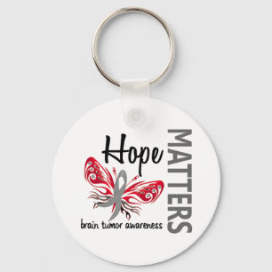 Hope Matters Butterfly Brain Tumor Nyckelring
