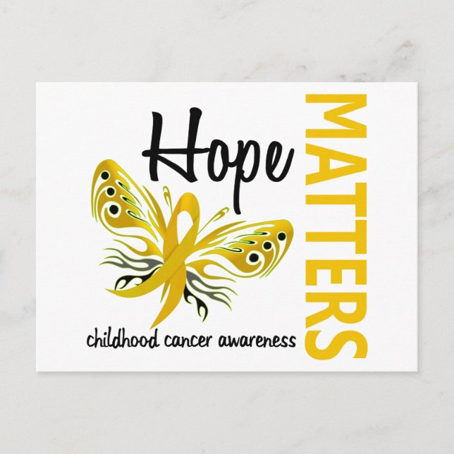 Hope Matters Butterfly Children Cancer Vykort (Framsida)